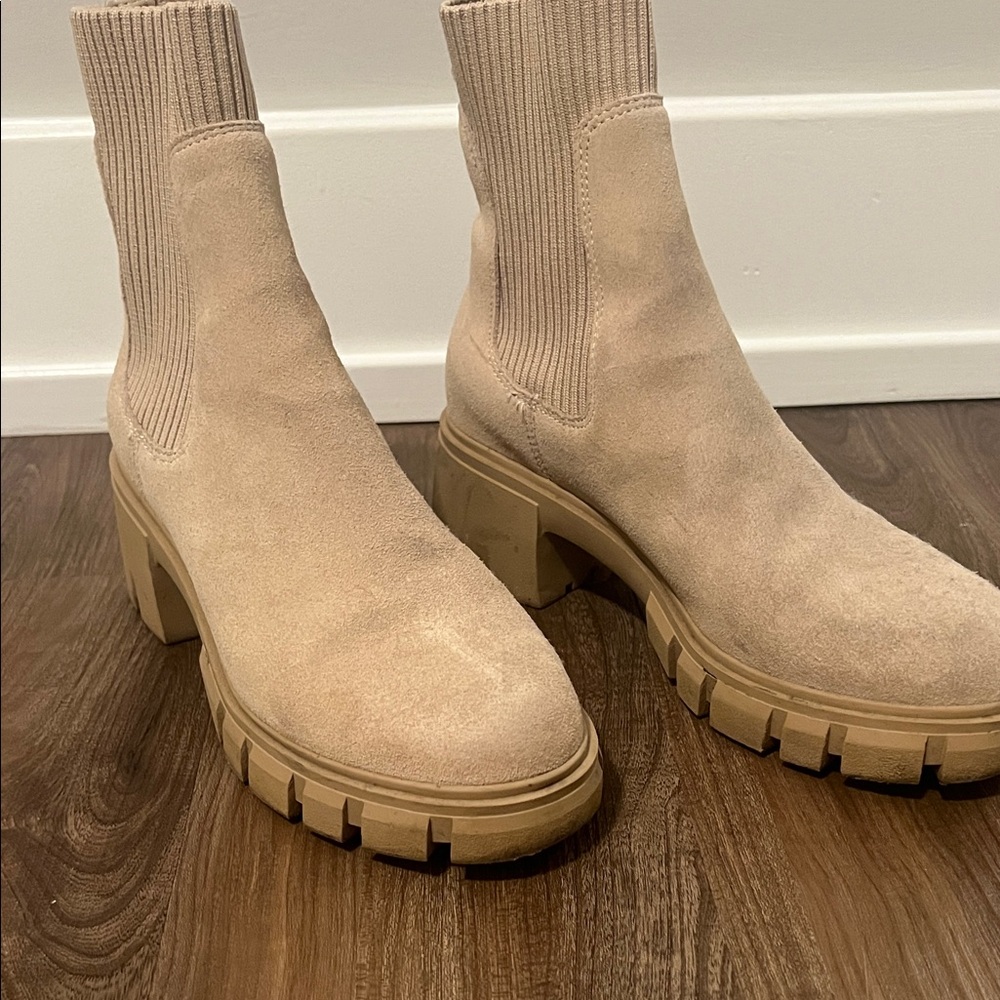 Steve Madden Cream Ankle Booties
